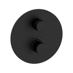 Термостат для душа на 2 потребителя Paffoni Light (цвет - чёрный матовый)