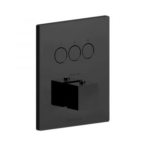 Термостат для душа на 3 потребителя Paffoni Compact Box (цвет - чёрный матовый)