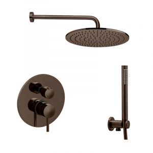 Душова система Paffoni Shower прихованого монтажу, верхній душ Ø300 мм (колір - чорний нікель)