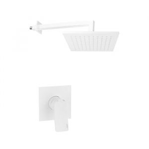 Душова система для ванни Paffoni Shower, верхній душ 200х200 мм (колір - білий матовий)